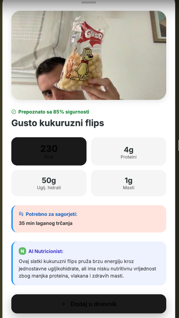 Skeniranje kamerom u aplikaciji